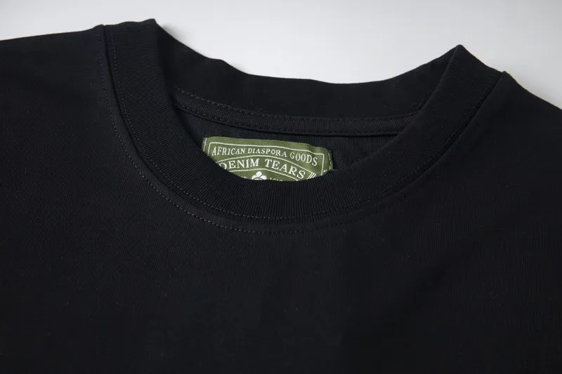 D313# DENIM TEARS Kapok classic pure cotton loose unisex white short-sleeved T-shirt 22 P100 S-XL